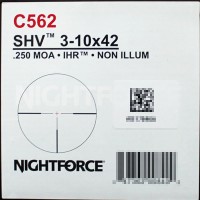 Nightforce SHV 3-10x42mm .25 MOA IHR