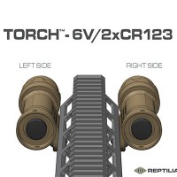 Reptilia TORCH 6V/2X CR123 M-LOK Light Body